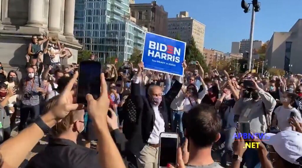 NYC Breaks Out into One Large Party to celebrate Joe Biden Clearing 270 Electoral College Votes
